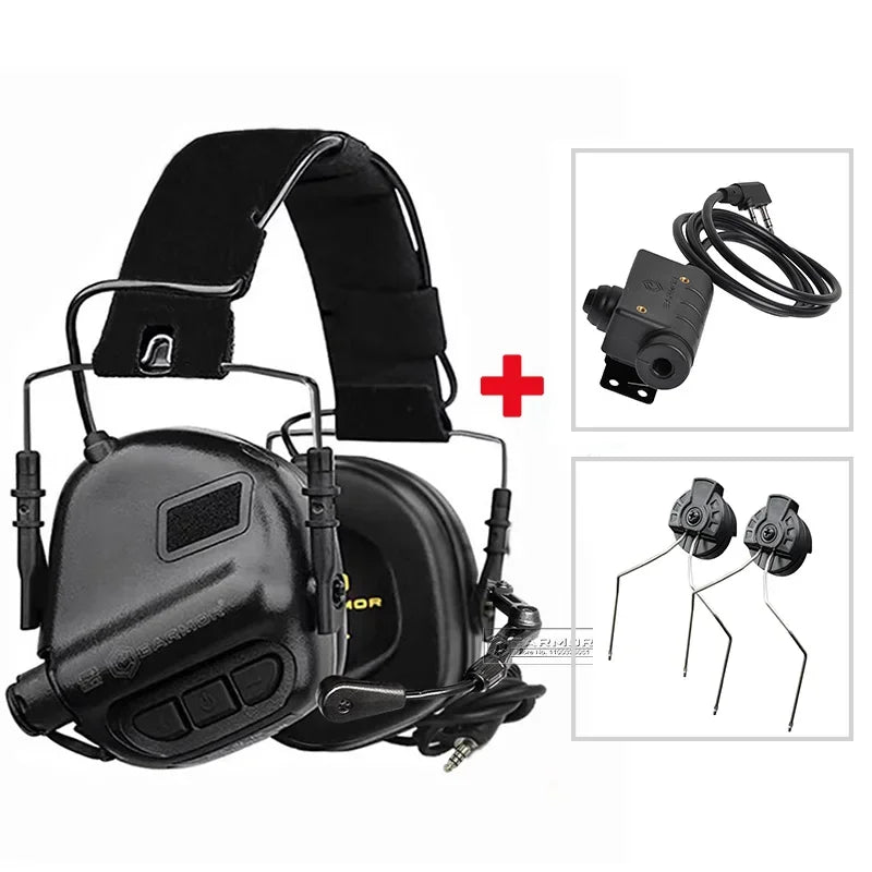 Tactical Communication Headset,  Equipped with ARC Rail Adapter, Anti-Noise Headset