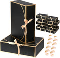 10pcs Elegant Butterfly Ribbon Gift Boxes for Lipstick Cosmetics Jewelry Birthday Party Gift Packaging with Gold Silver Edging