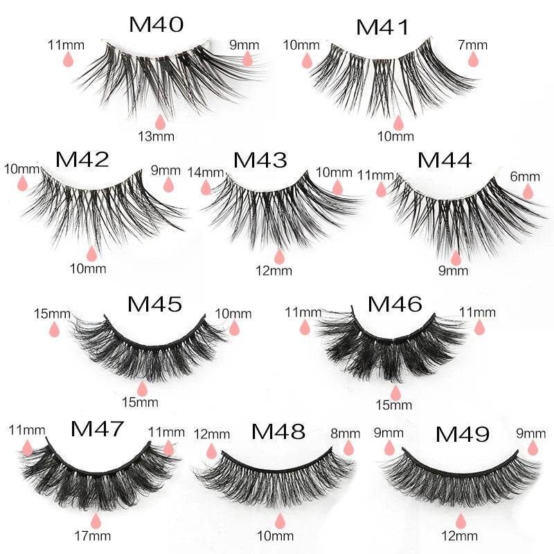 3/5 Pairs  Lashes Natural Short Fluffy Eyelashes