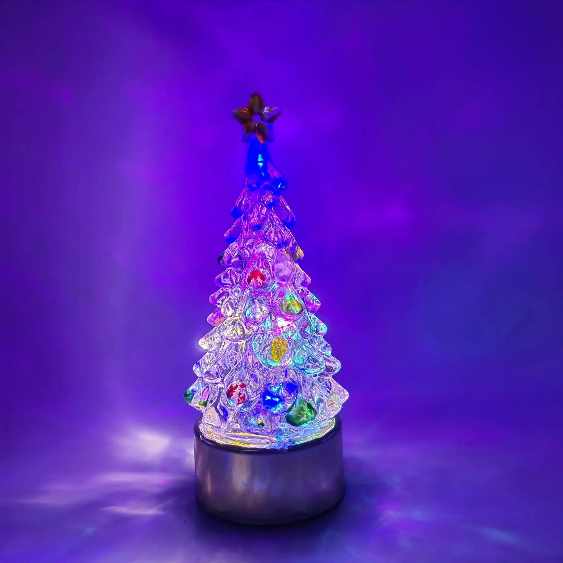 LED Night Lamp Mini Christmas Tree Christmas Luminous Decoration Bed Side Lamp Battery Powered Gift Desktop Ornament Night Lamps