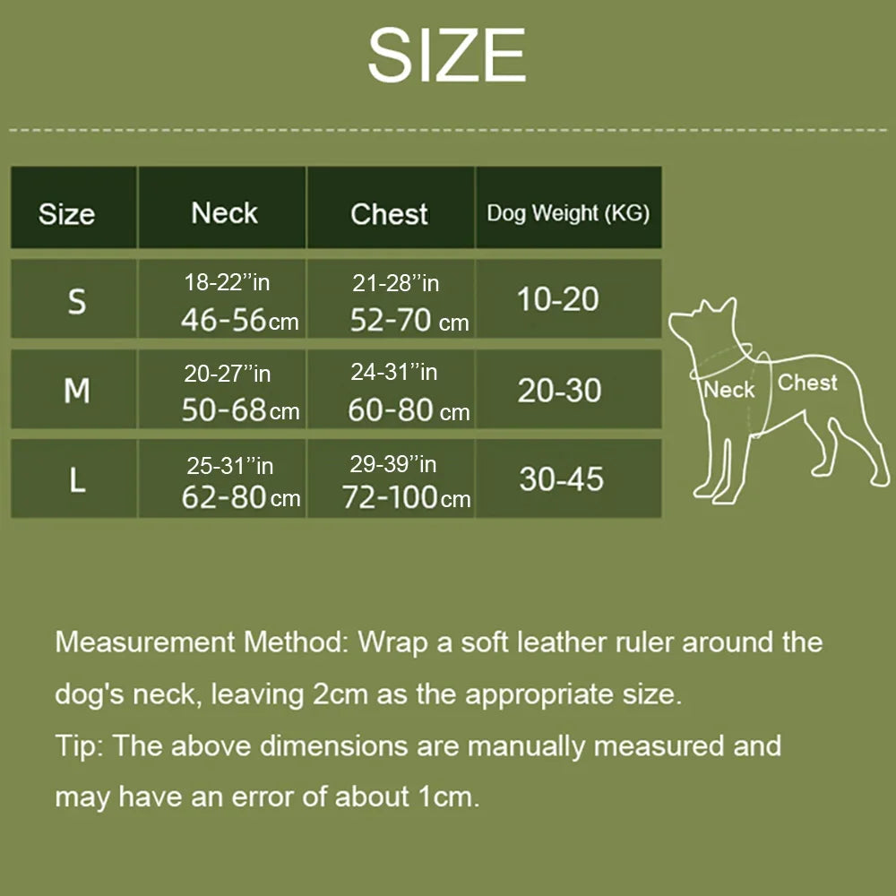 Military Large Dog Harness Pet German Shepherd