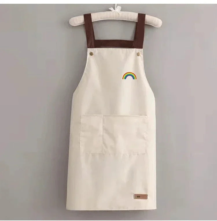 Waterproof and antifouling large pocket clothes apron