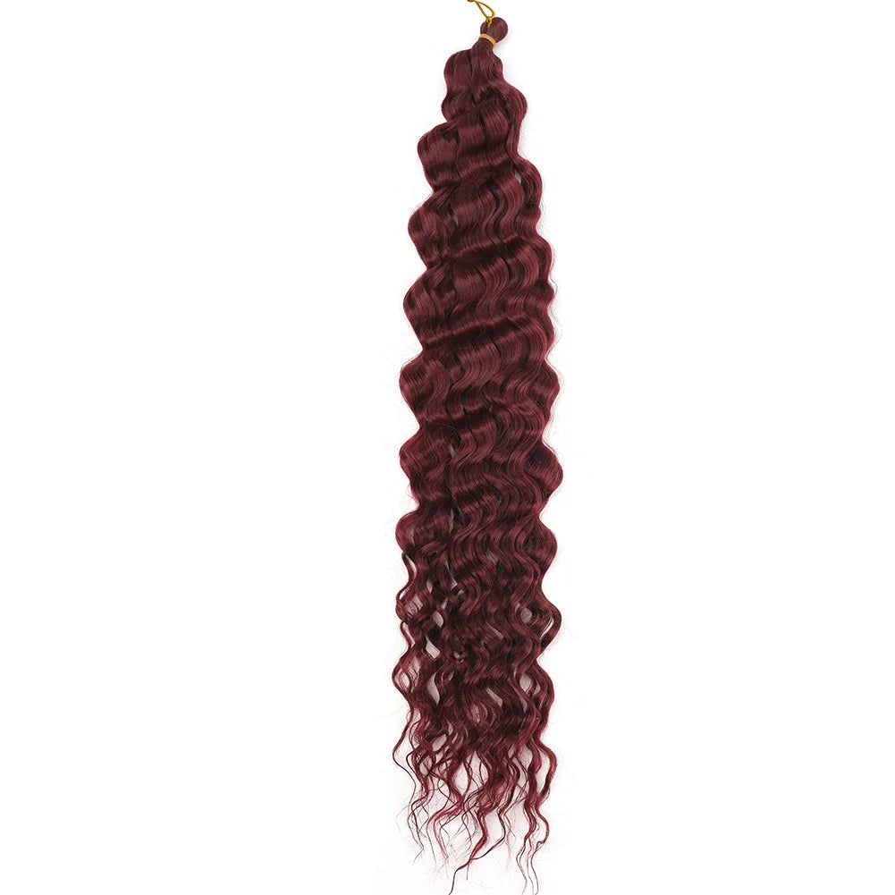 Water Wave Crochet Hair Extensions 30Inch Synthetic Twist Curly Crochet Braids Soft Bohemian Water Wave Braid Hair