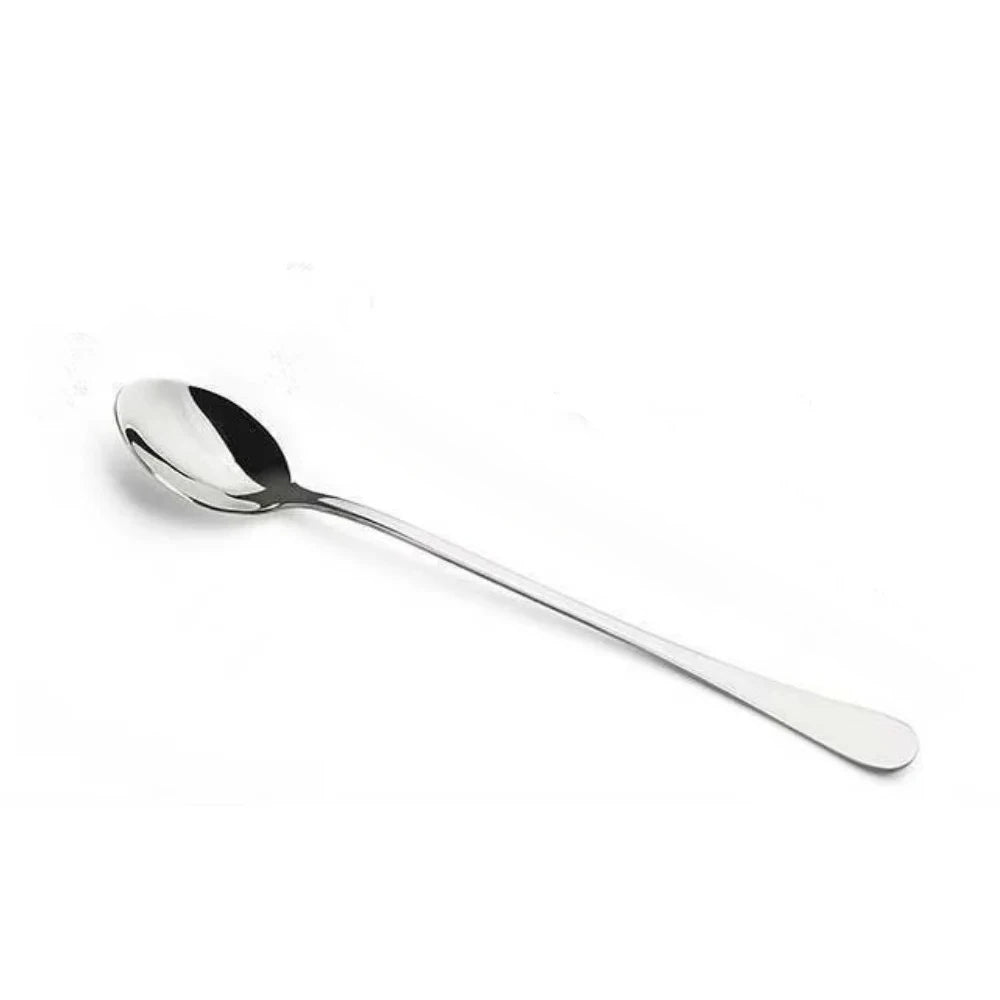 6PCS Stainless Steel Coffee Spoon Long Handle Ice Cream Dessert Tea Spoon For Picnic Drinkware Tableware Kitchen Set Supply