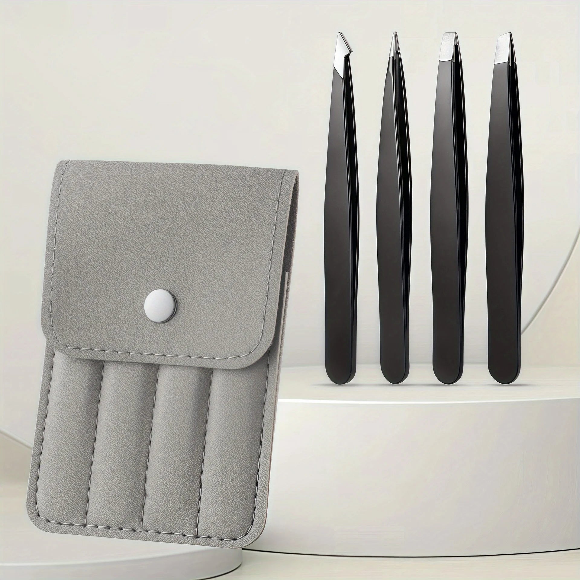 Stainless Steel Eyebrow Tweezers Set  Tools