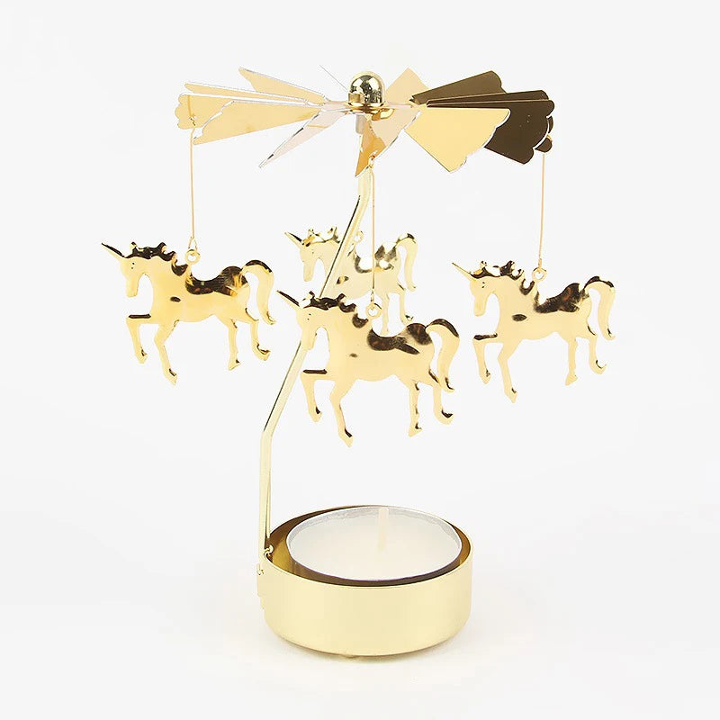 Metal Hot Rotating Candle Holder Christmas Rotating Candle Holder