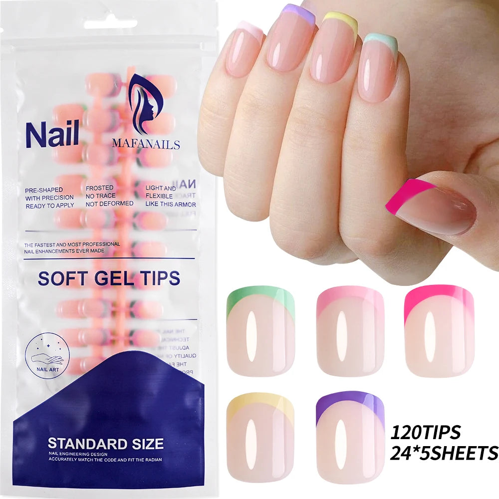 576pcs/Box Colorful Fake Nails  Cover Nail Tips