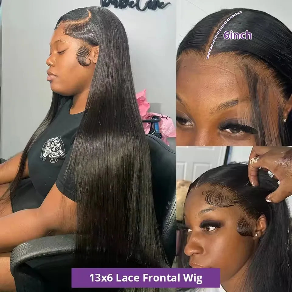 30 40 Inch Lace Frontal Wig 13x4 13x6 Bone Straight Lace Front Human Hair Wig Brazilian Transparent Lace Frontal Brazilian Wigs