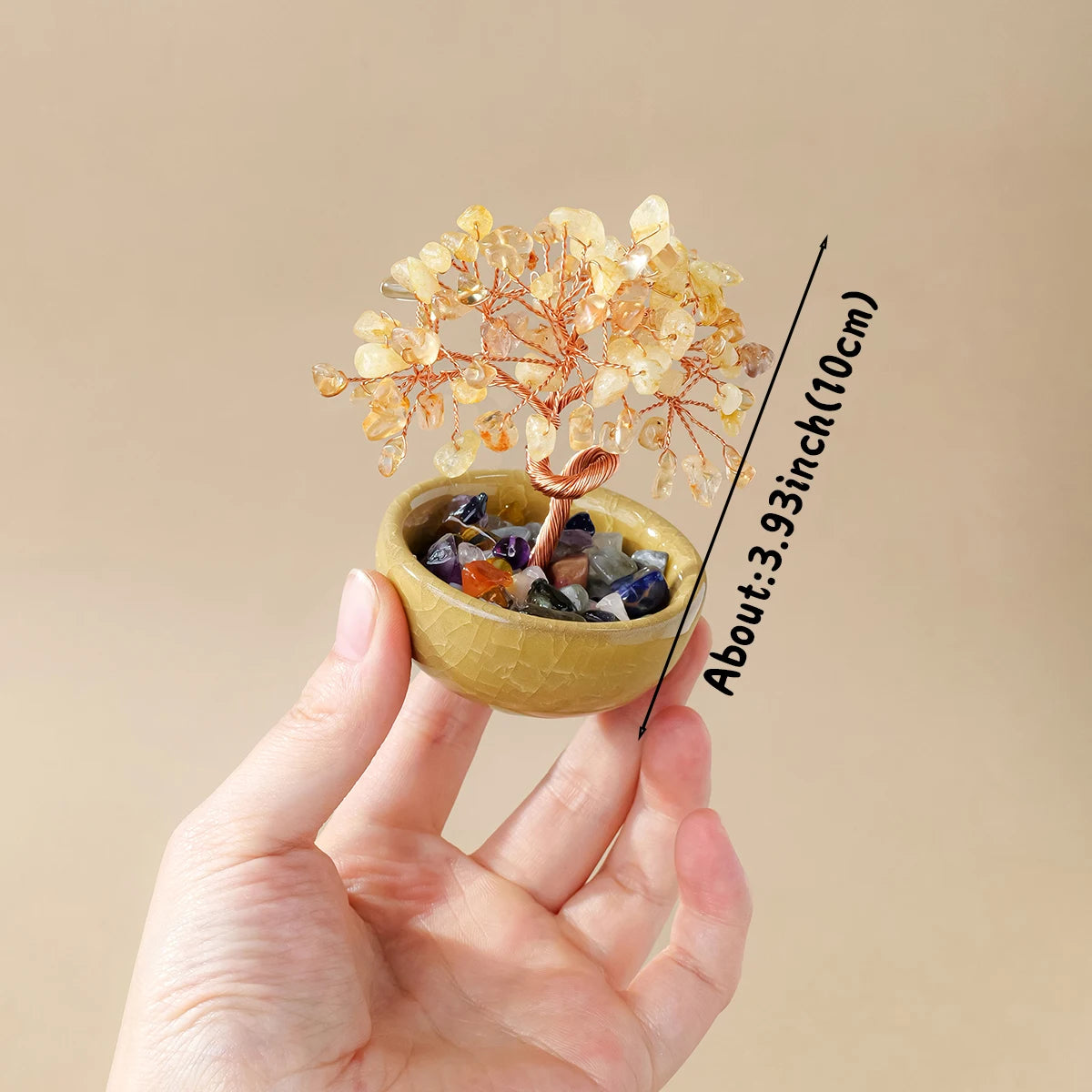 Natural Crystal Tree Energy Stone Money Home Decor