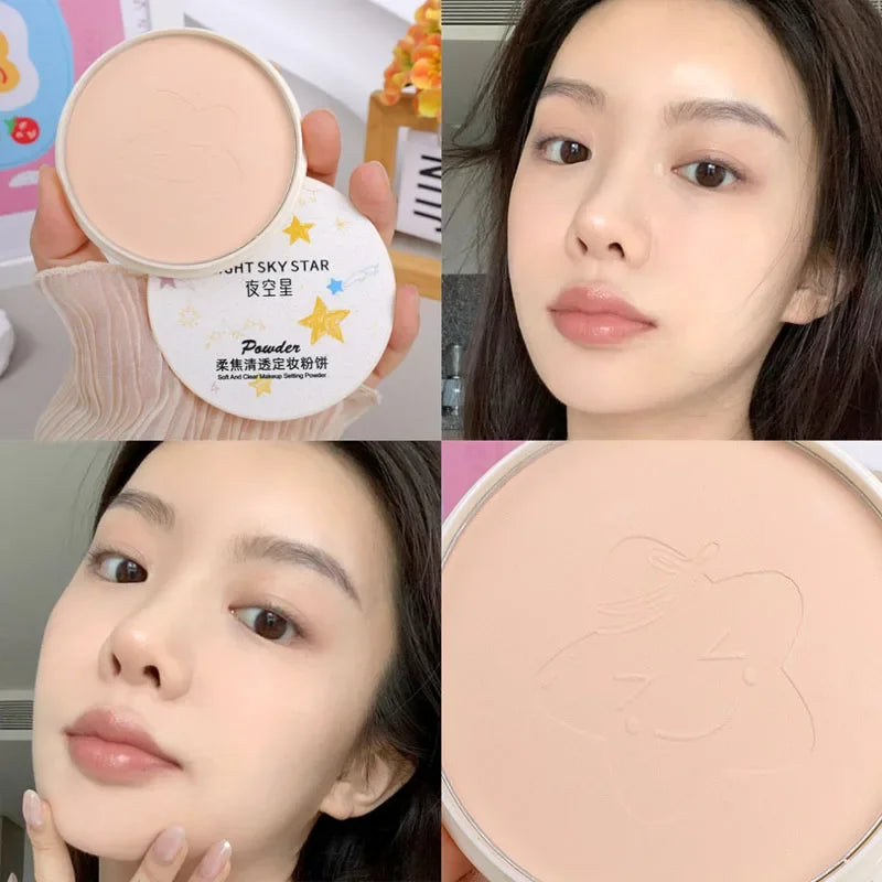 Oil-control Face Setting Powder 24 Hours Lasting Setting Makeup Waterproof Matte Smooth Pressed Powder Concealer Korean Cosmetic