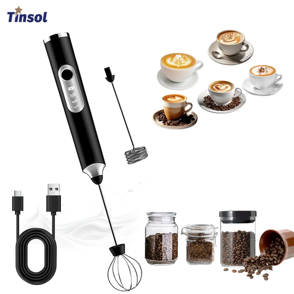TINSOL  Electric Milk Frother Mini Handheld