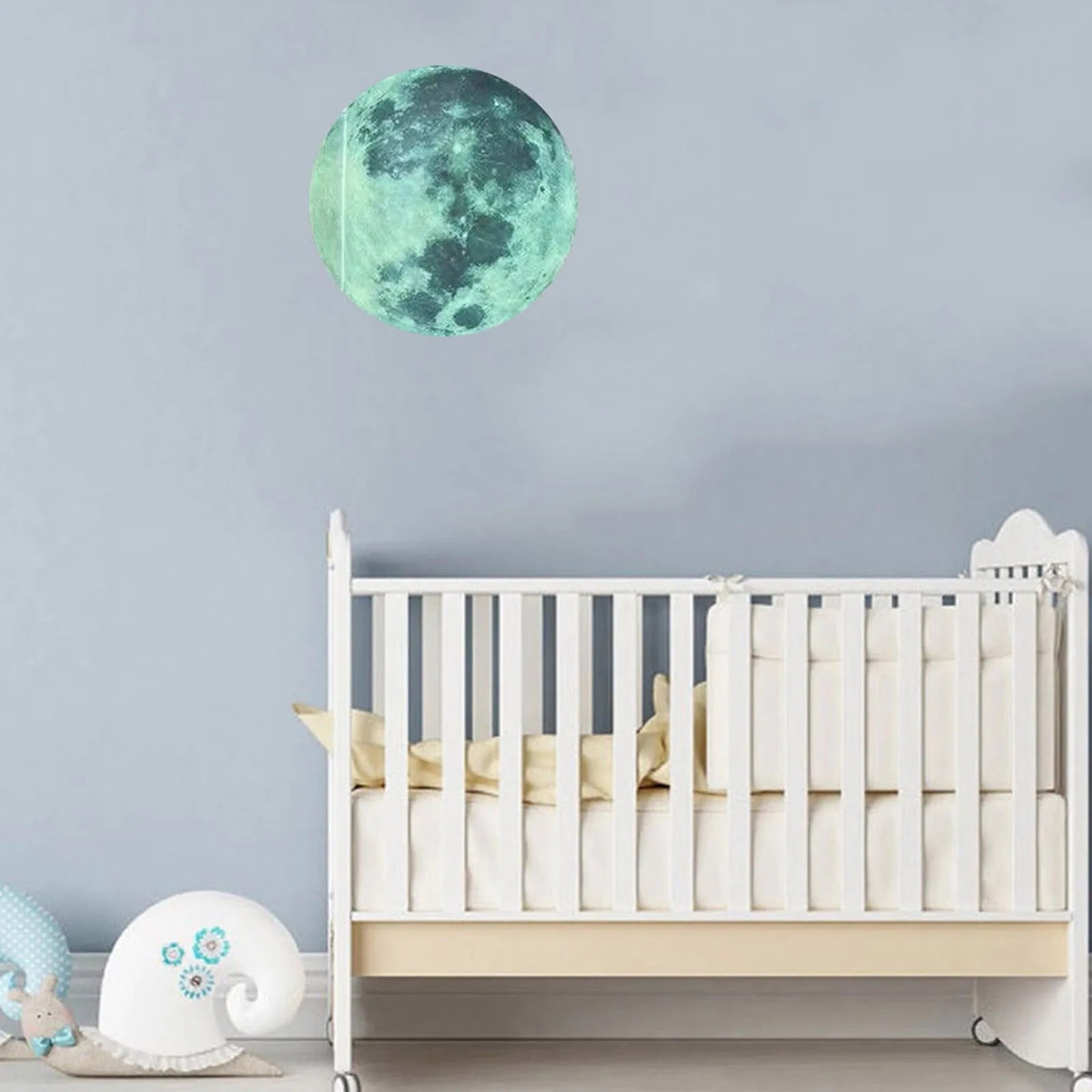 Large Moon Fluorescent Wall Sticker 5-20cm Removable Glow In The Dark Sticker Wall Sticker Kids Room Decoration Home Decor