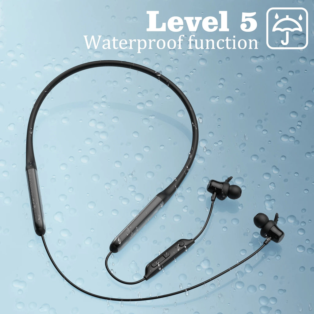 Nurati N1 5.2 Sport BT 100 Hours, Bluetooth Wireless Headset with Noise-Cancelling