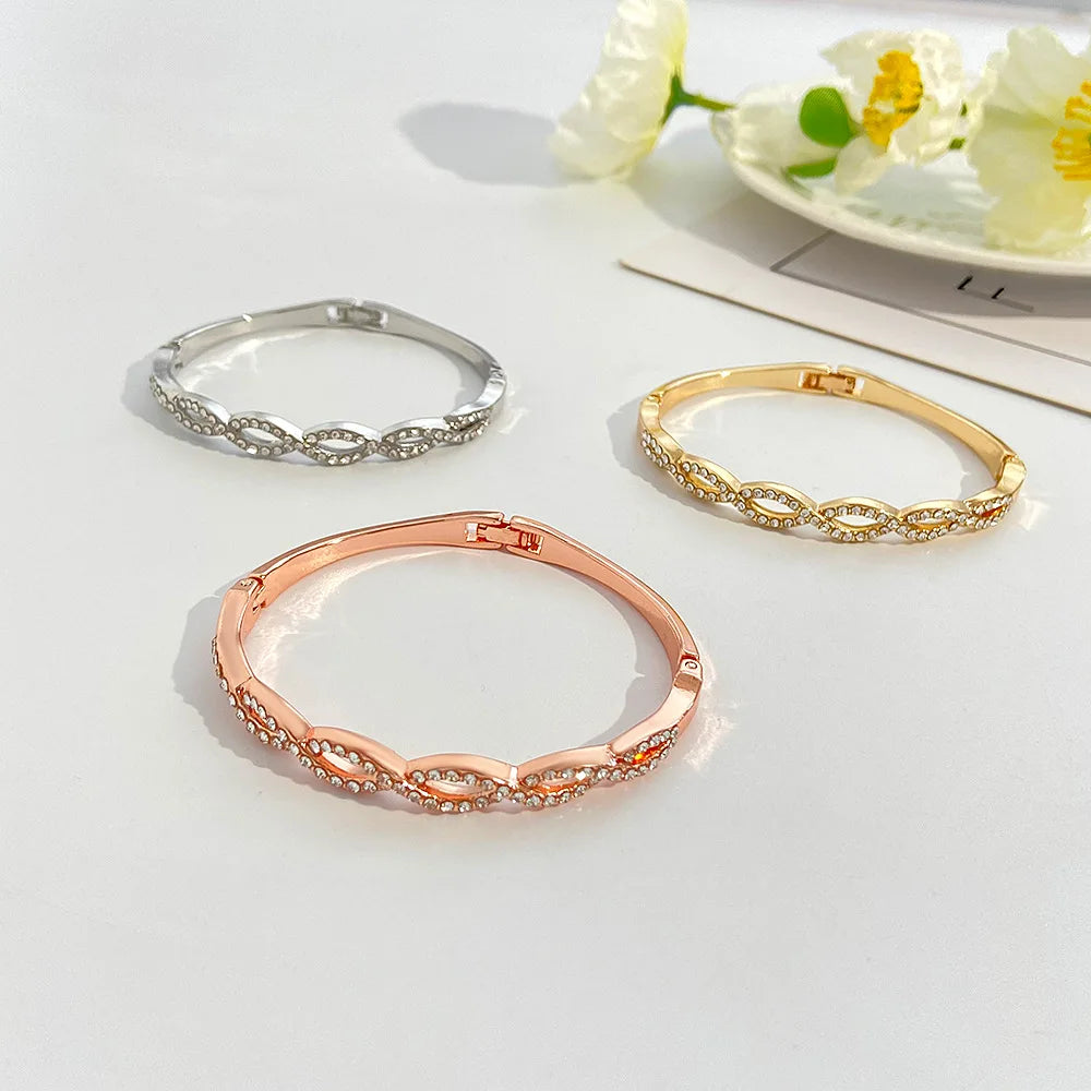 2022 Silver Color Hollow Round Geometric Bracelets and Bangles Feminine Korean New Fashion Popular Jewelry Party Gift