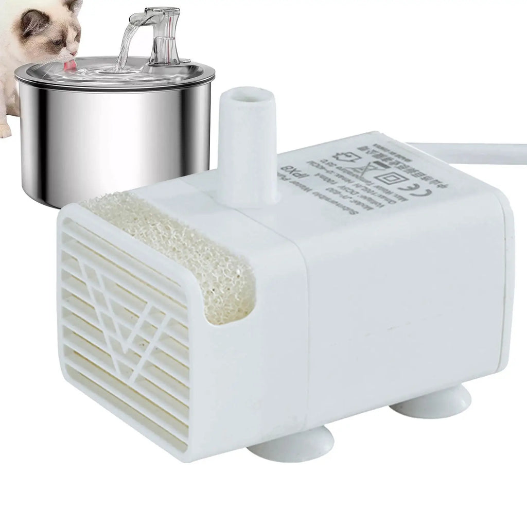 Pet Water Fountain Pump Cat Water Pump Replacement Quiet Feeding Supplies for Drinking Dispenser Travel Indoor Home