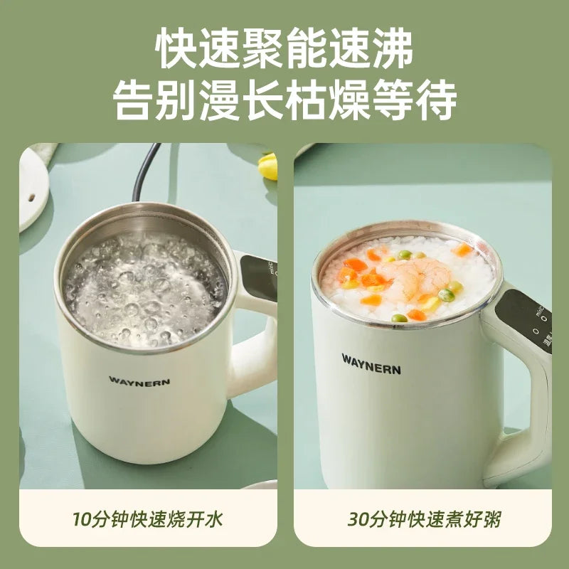 220V Multifunctional Electric Heating Cup Portable Soup Cooker Boil Water Fast Heat Travel Mug DCC
