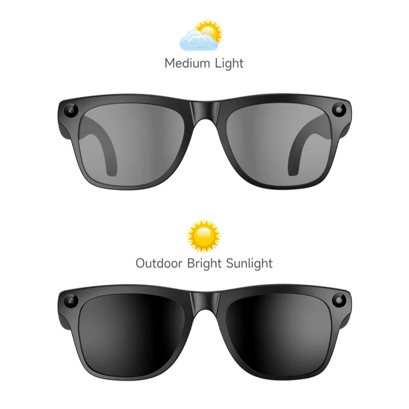 Xiaomi 4K HD Electrochromic AI Smart Glasses Translate Chat GPT 800W Camera Bluetooth Call Voice Assistant Control Smart Glasses