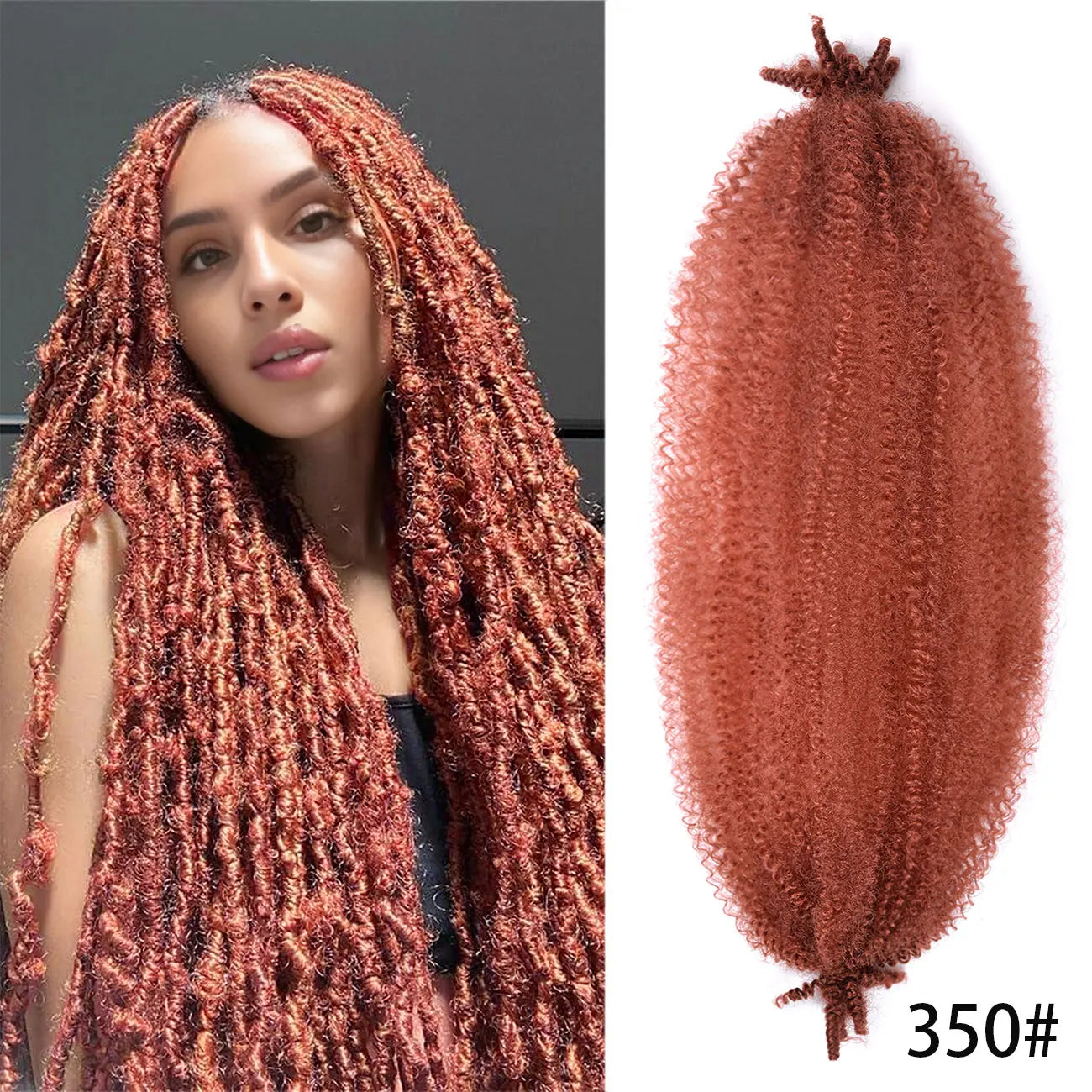 Spring Afro Twist Hair 24inch Kinky Marley Twist Braiding Hair For Women Soft Crochet for Distressed Faux LocsHair Extensions