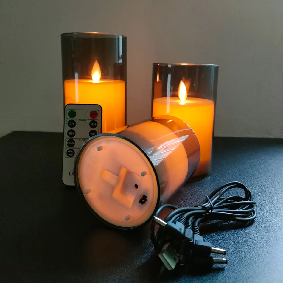 Moving Wick Remote ,Christmas Candles,New Year Party Light,Home Decor.