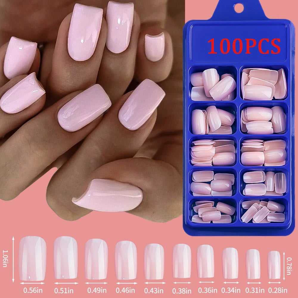 576pcs/Box Colorful Fake Nails  Cover Nail Tips