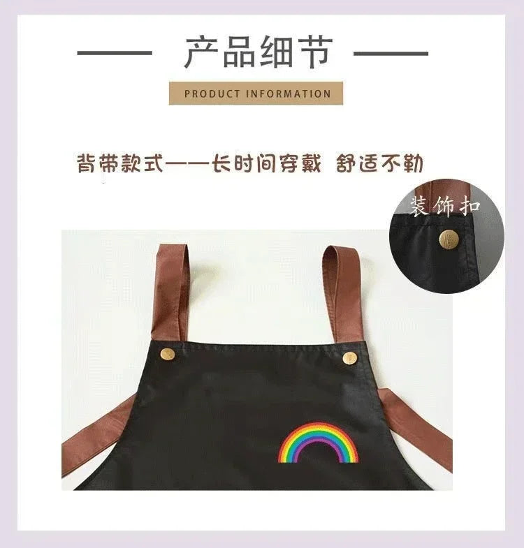Waterproof and antifouling large pocket clothes apron
