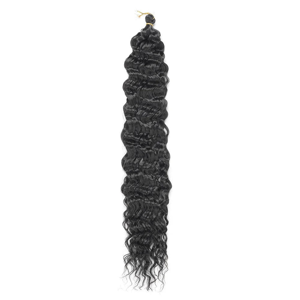 Water Wave Crochet Hair Extensions 30Inch Synthetic Twist Curly Crochet Braids Soft Bohemian Water Wave Braid Hair
