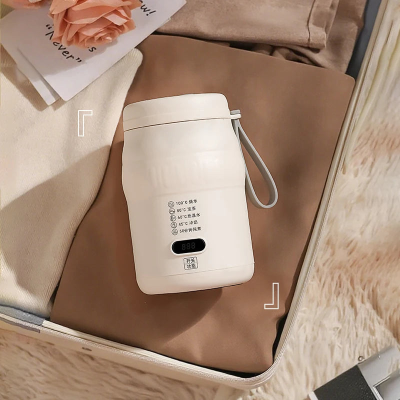 500ml 304 Stainless Steel Electric Heating Cup Multi-Functional Car & Travel Water Boiling Cup With Precise Temperature Control