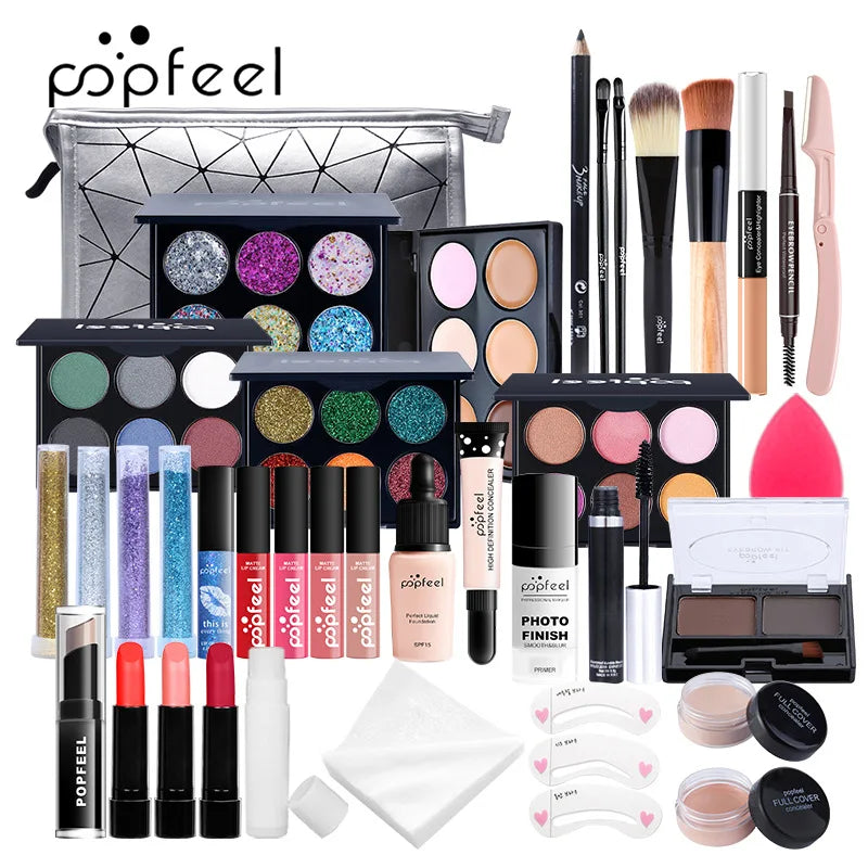 POPFEEL All-in-One Makeup Kit Gift Set with Eyeshadow Palette