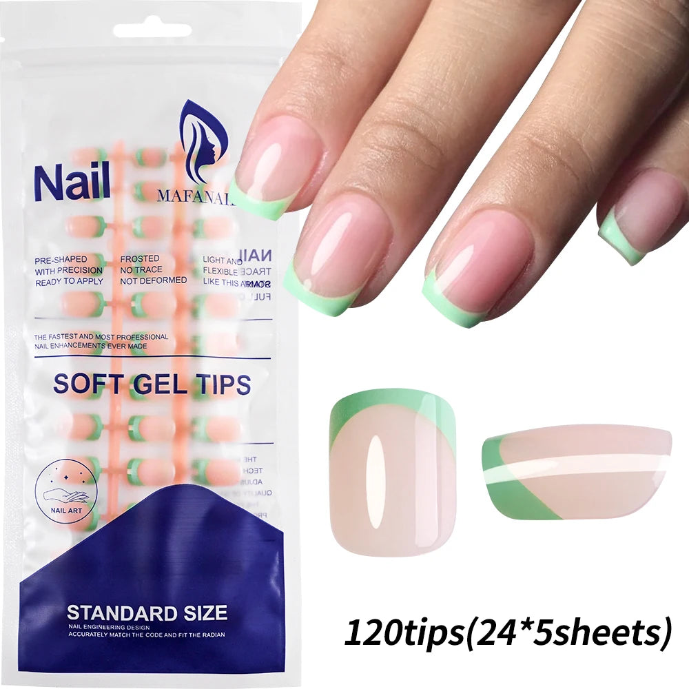 576pcs/Box Colorful Fake Nails  Cover Nail Tips