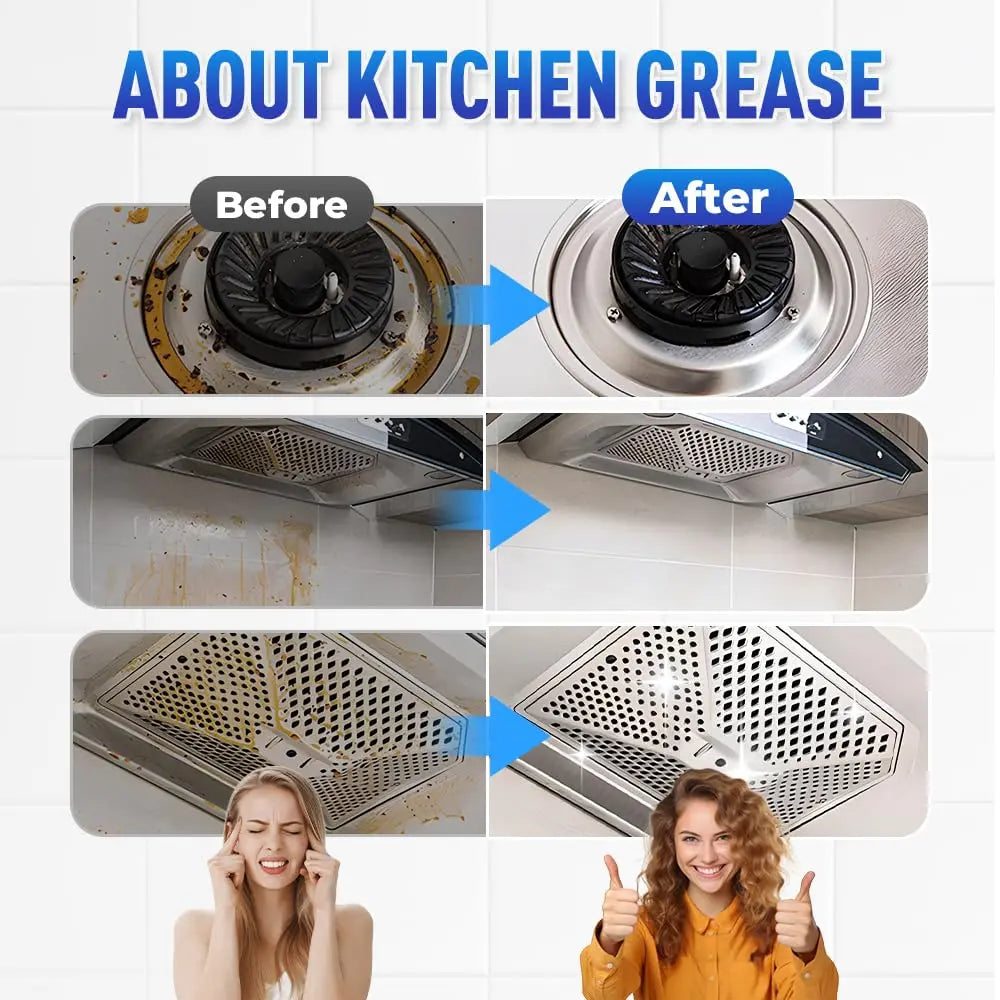 Multifunctional Powerful Kitchen Foam Cleaner, Upgrade Kitchen Degreaser Heavy-Duty Grease Remover for Stove,All-Purpose Cleaner