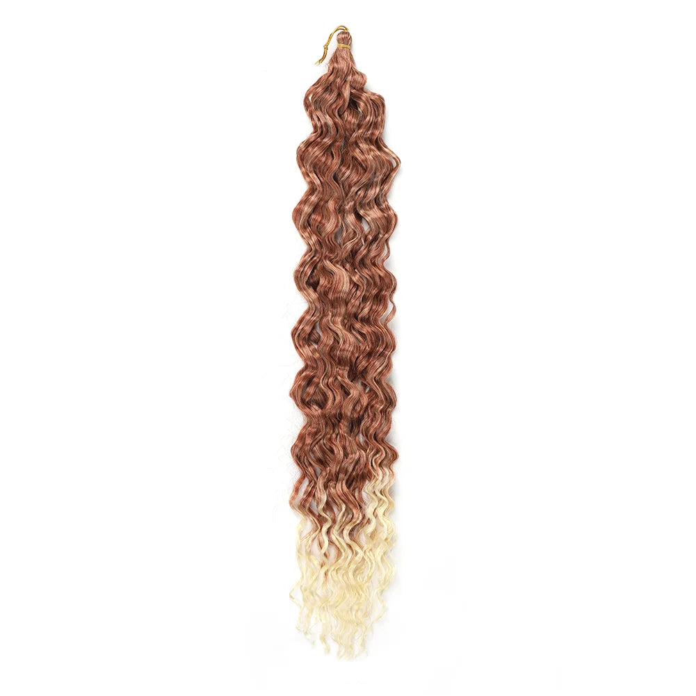Water Wave Crochet Hair Extensions 30Inch Synthetic Twist Curly Crochet Braids Soft Bohemian Water Wave Braid Hair
