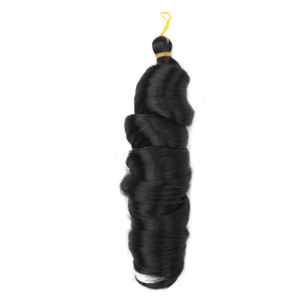French Curls Braiding Hair Extensions Synthetic Hair Loose Wave Spiral Curl Braids High Temperature Ombre Pre Stretched Hair