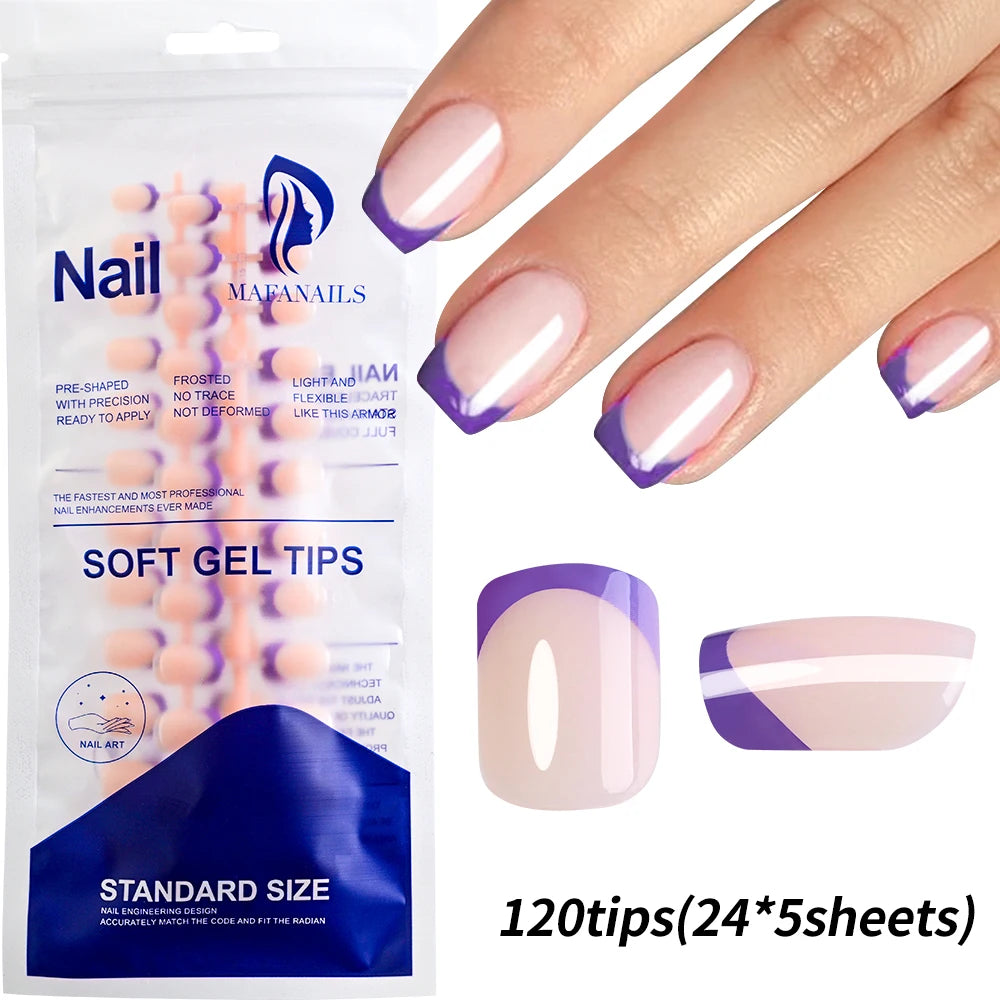 576pcs/Box Colorful Fake Nails  Cover Nail Tips