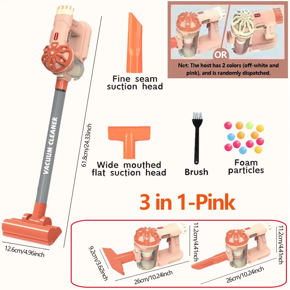 Kids Simulation Electric Vacuum Cleaner Toy Set Housekeeping Role Play Educational Toys for Toddlers Perfect Gift for Girls Boys