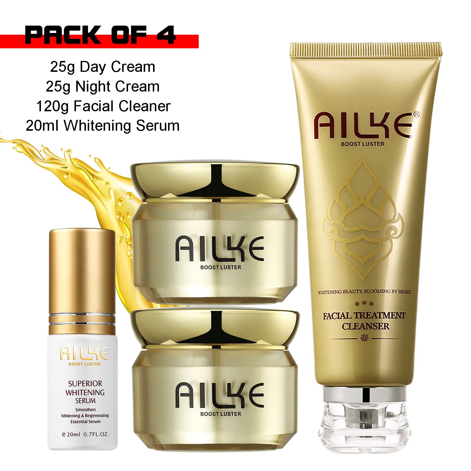 AILKE Whitening Moisturizing Facial Cream, Naturally Brighten Skin Tone, Remove Dark Spots, Clean Skin With Nicotinamide Spf35+