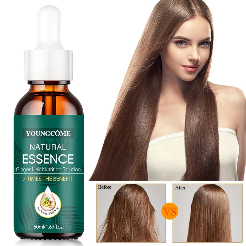 Natural Ginger Hair Care Serum | 7X Strength & Repair | Frizz-Free | All Hair Types | Leave-In Nourishment