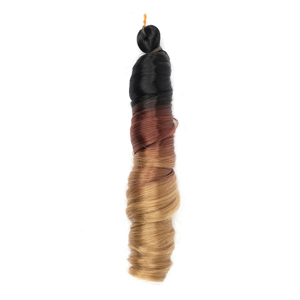 French Curls Braiding Hair Extensions Synthetic Hair Loose Wave Spiral Curl Braids High Temperature Ombre Pre Stretched Hair