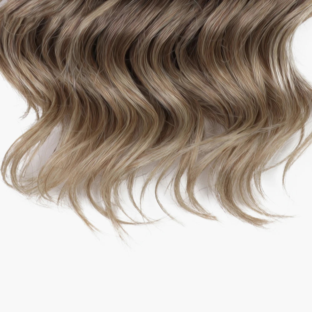 16 Inch Ombre Blonde Brown White Synthetic Crochet Twist Curly Hair Deep Wave Braid Hair Water Wave Braiding Hair Extensions