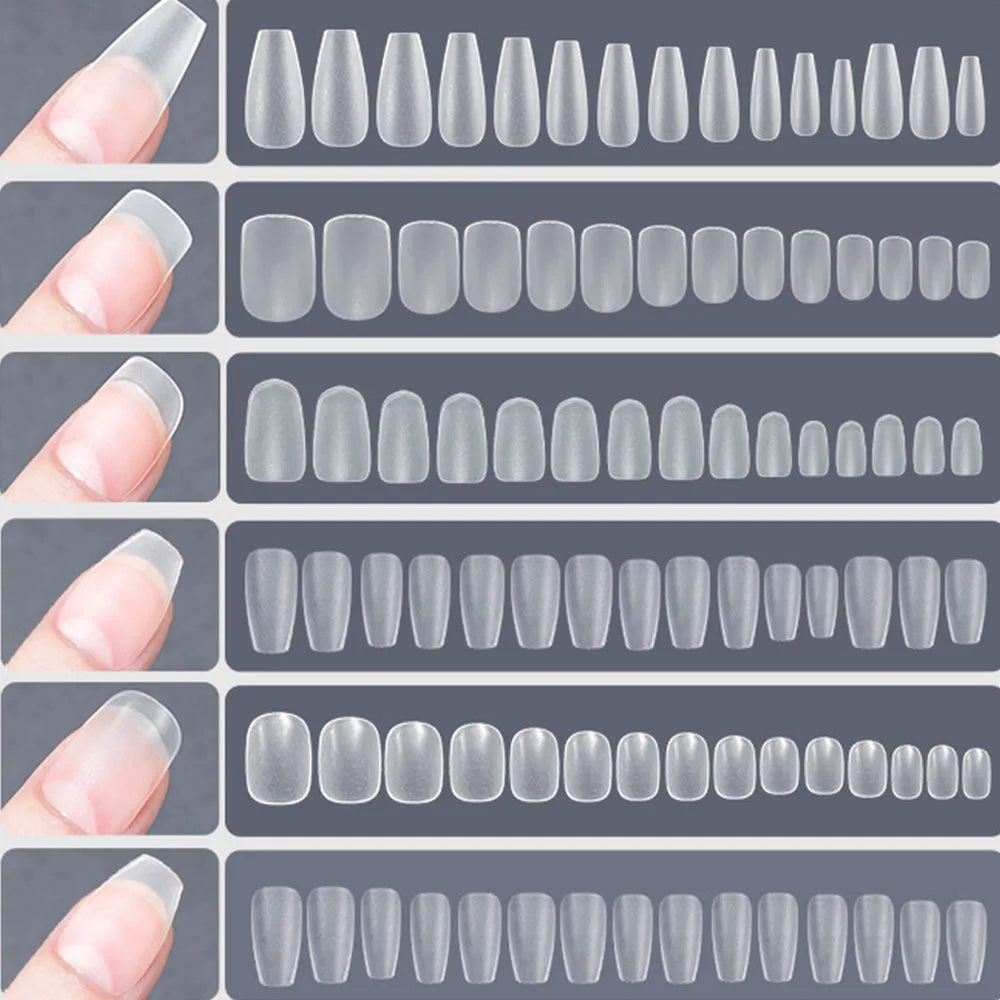 120pcs False Nails Transparent Press on Nails