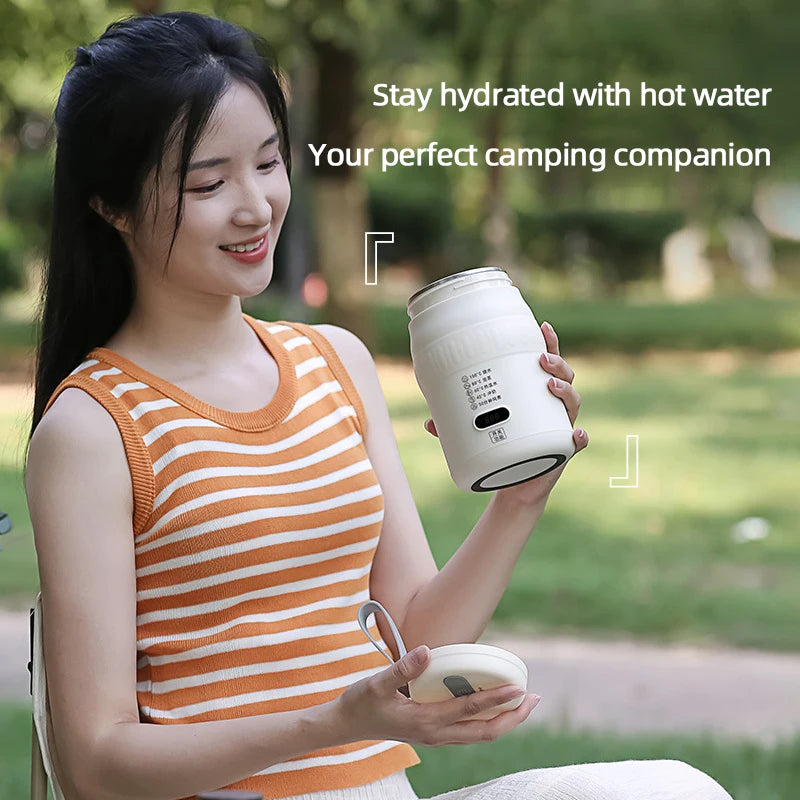 500ml 304 Stainless Steel Electric Heating Cup Multi-Functional Car & Travel Water Boiling Cup With Precise Temperature Control