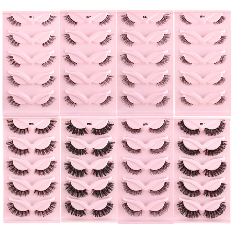 3/5 Pairs  Lashes Natural Short Fluffy Eyelashes