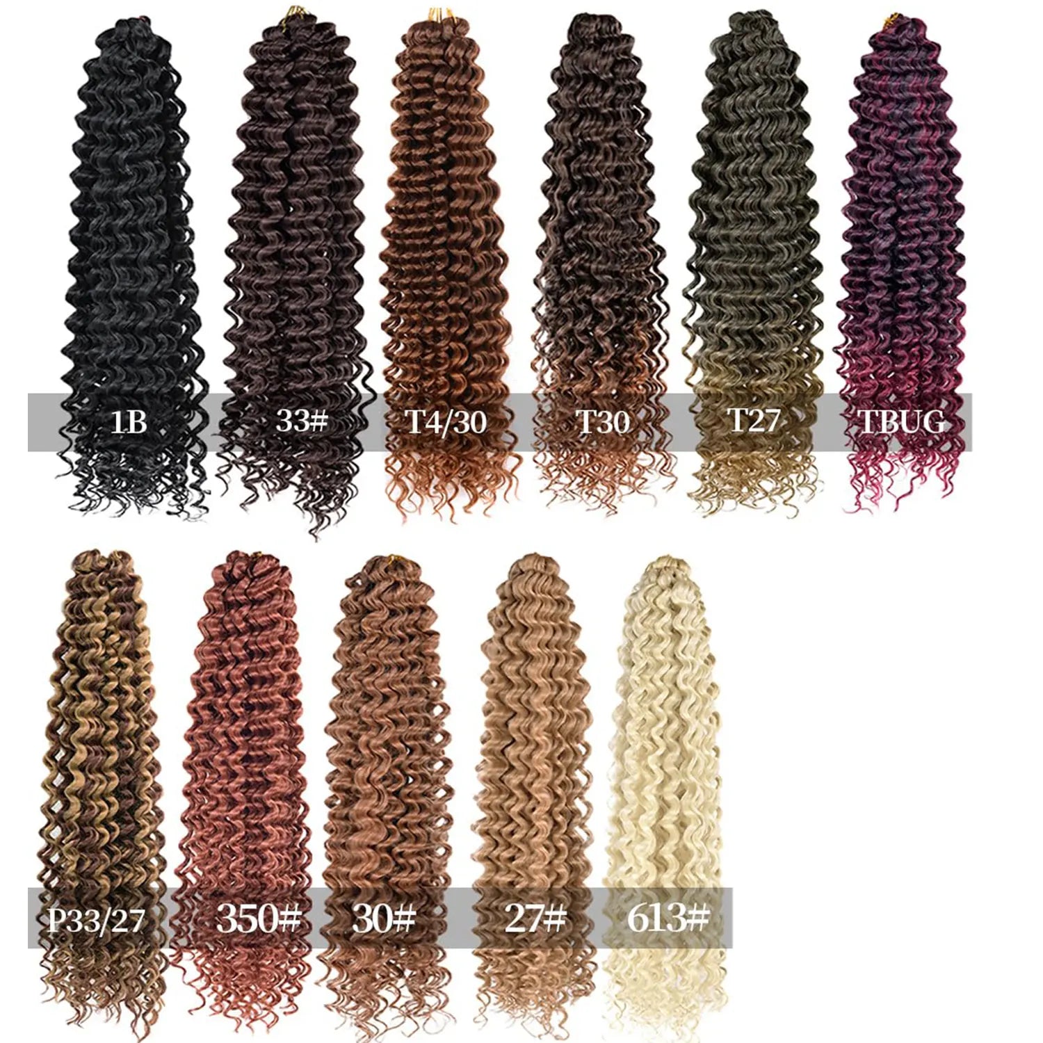 Deep Wave Hair Bundles 613 Piano Blonde Natural Synthetic Hair Extensions Ombre Thick Ponytail Loose Boho Braid Hair