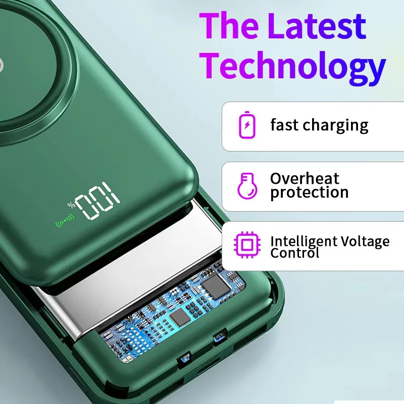 VIVO 200000mAh Power Bank Wireless Charging Power Bank Portable Mobile Power Digital Display 4 Wire For iPhone Samsung Huawei