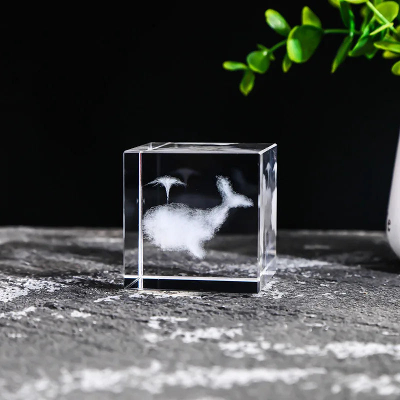 Creative 4cm Rain Clouds Raindrop Cloud Square Crystal Ornaments Heart Shape Home Office Decor Birthday Valentine's Day Gifts