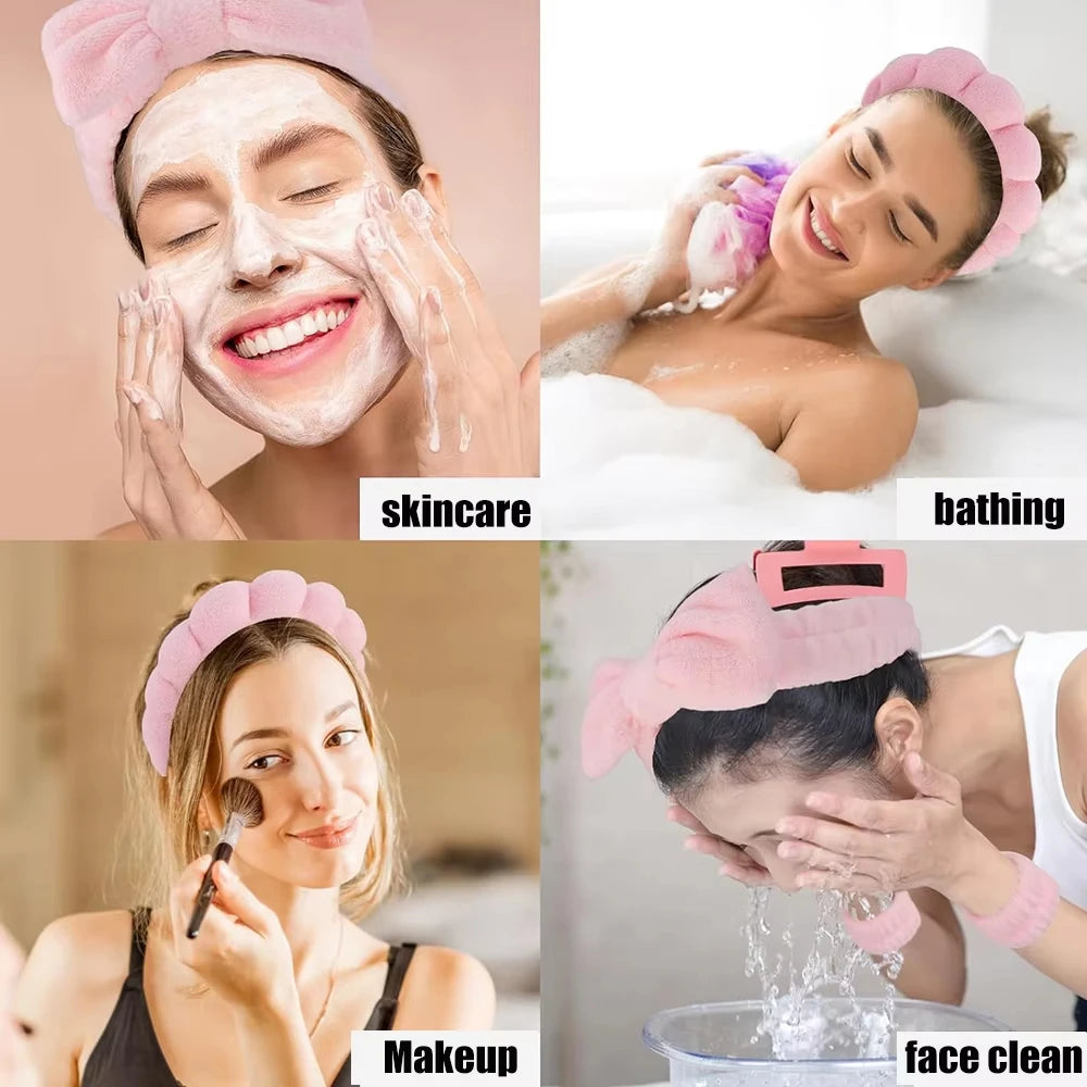 Makeup Headband Set Face Washing Skin Care Hair Bands Tool Accessories