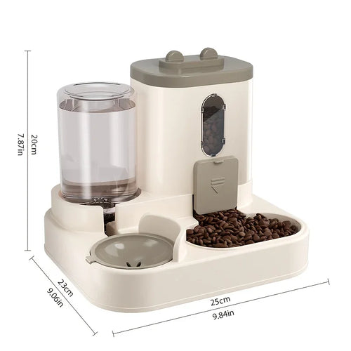 2in 1 Cat Food Dispenser Water and Food Integrated Fully Automatic Cat Food Feeding and Water Dispenser Cute Water Dispenser