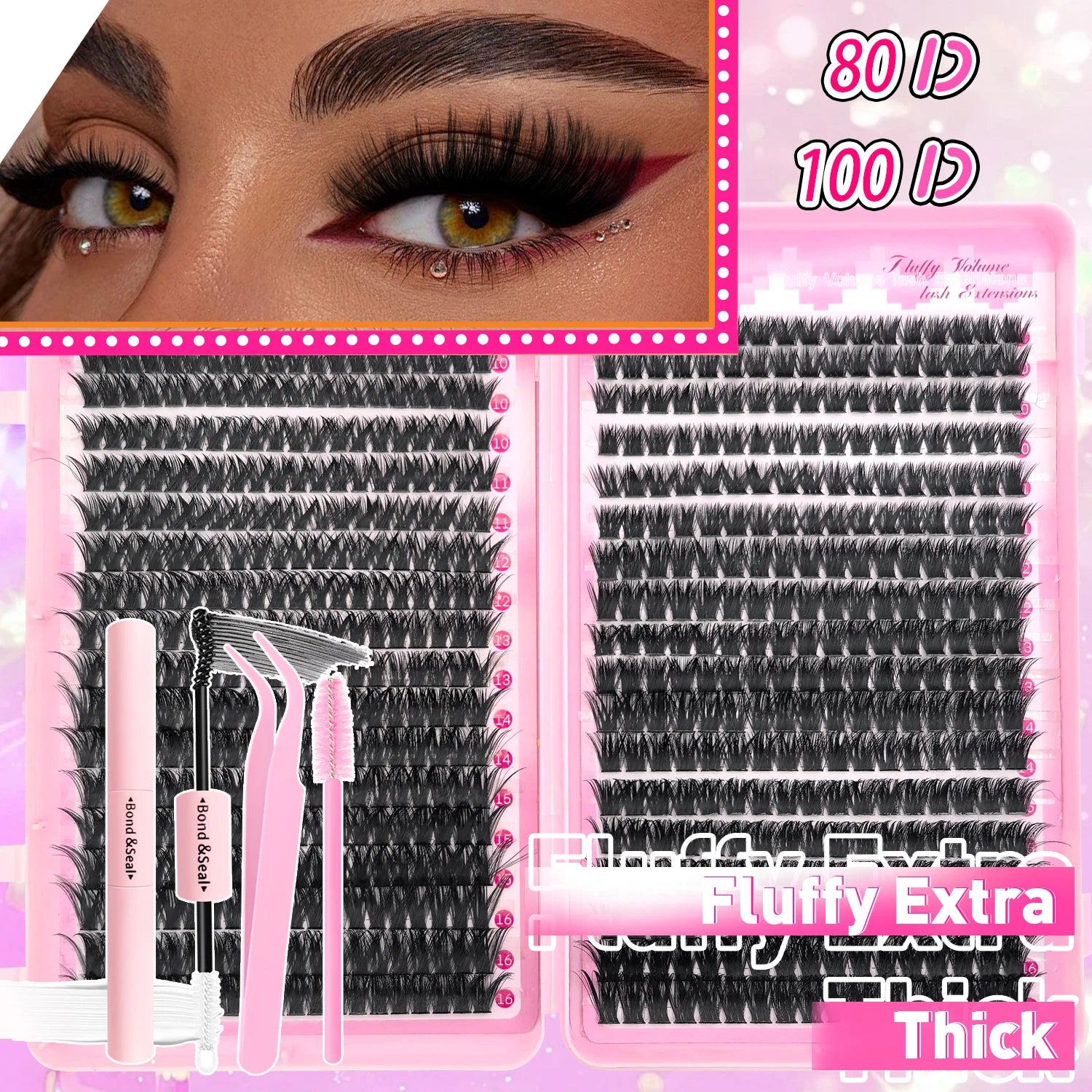 DIY Lash Extension Kit Clusters Individual Eyelashes