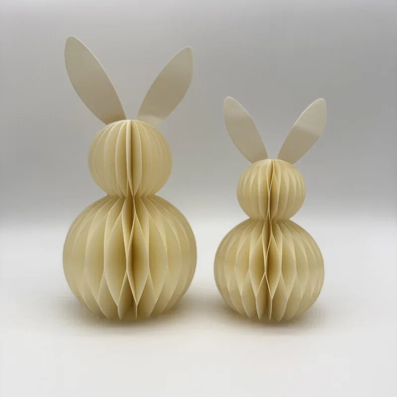 Easter Bunny 3D Ornament Paper Honeycomb Bunnies Easter Day Party Decorations Cute Rabbit For Wedding Birthday