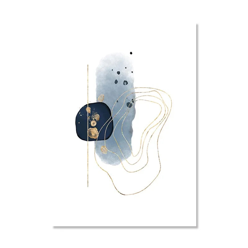 Abstract Watercolor Art Print in Beige Pink Gold  Boho Geometric Canvas Painting  Modern Wall Decor for Living Room Home Interio