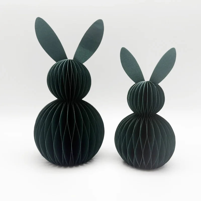Easter Bunny 3D Ornament Paper Honeycomb Bunnies Easter Day Party Decorations Cute Rabbit For Wedding Birthday